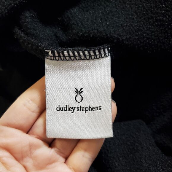 Dudley Stephens Fleece Funnel Neck Pullover M Black Classic Comfort Tuckernuck - Picture 9 of 9